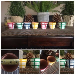 Mini Hand Painted Terra-Cotta Pots